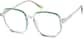 Angle view of Geometric Glasses 2036424 in Green thumbnail