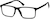 Angle view of Rectangle Glasses 2036621 in Black thumbnail