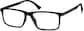 Angle view of Rectangle Glasses 2036621 in Black thumbnail