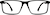 Front view of Rectangle Glasses 2036621 in Black thumbnail