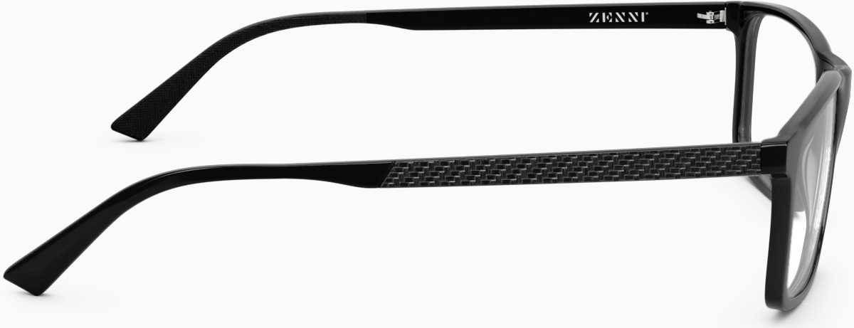 Side view of Rectangle Glasses 2036621 in Black thumbnail