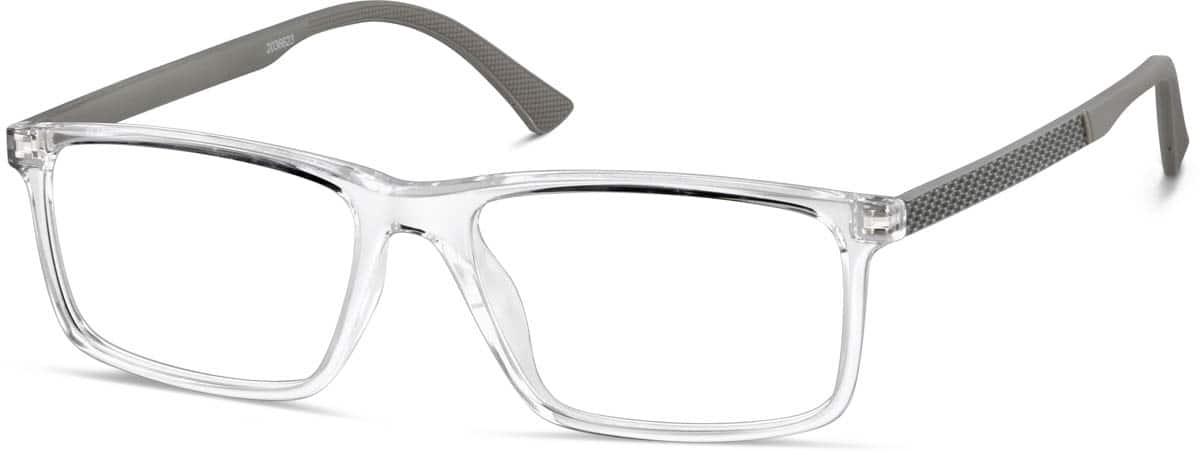 Angle view of Rectangle Glasses 2036623 in Clear