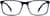 Front view of Rectangle Glasses 2036716 in Navy thumbnail