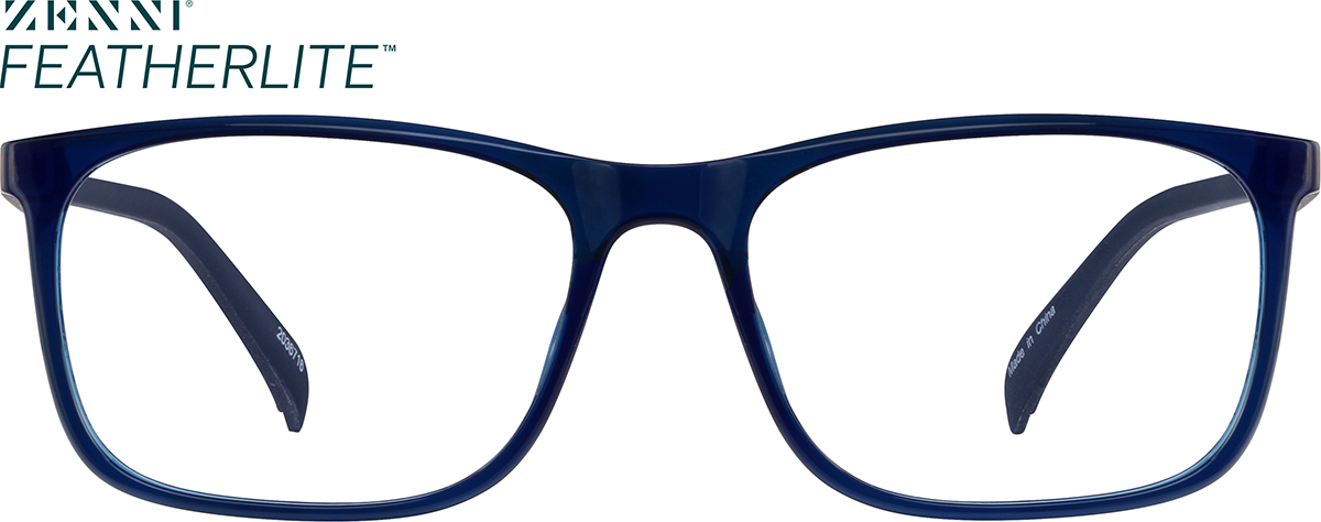 Navy Rectangle Glasses