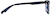 Side view of Rectangle Glasses 2036716 in Navy thumbnail