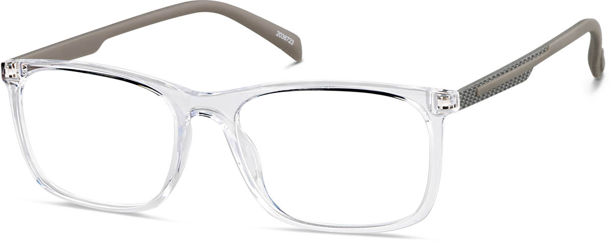 Zenni Men's Rectangle Glasses Clear Carbon Fiber Full Rim Frame