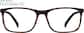 Front view of Rectangle Glasses 2036725 in Tortoiseshell thumbnail