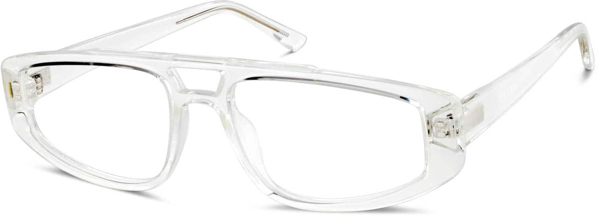 Angle view of Aviator Glasses 2037123 in Clear