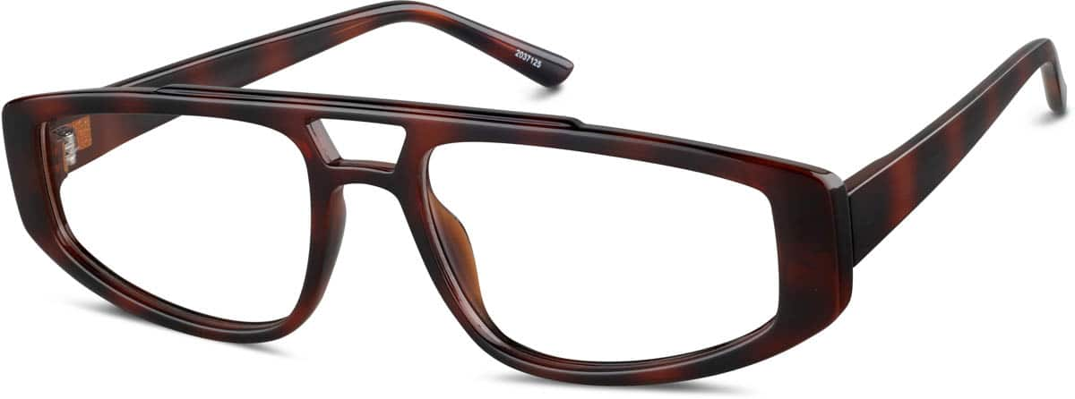 Angle view of Aviator Glasses 2037125 in Tortoiseshell