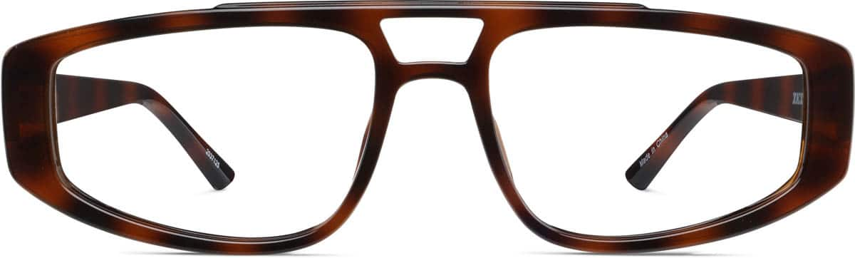 Front view of Aviator Glasses 2037125 in Tortoiseshell