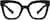 Front view of Cat-Eye Glasses 2037521 in Black thumbnail