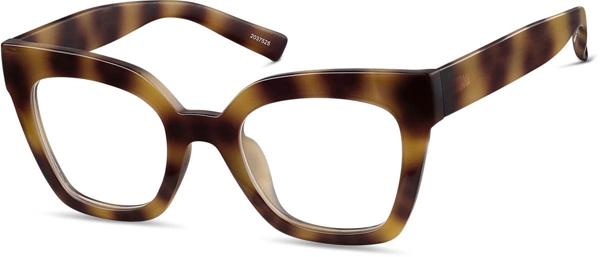 Angle view of Cat-Eye Glasses 2037525 in Tortoiseshell