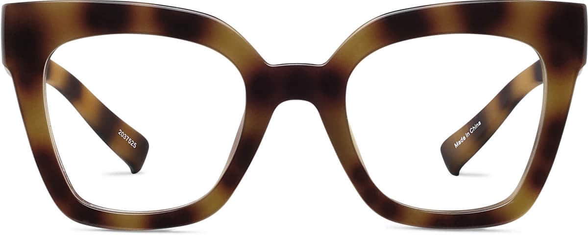 Zenni Women's Cat-Eye Prescription Sunglasses Tortoise Shell Plastic Full Rim Frame, Universal Bridge Fit, Blokz Blue Light Sunglasses, 129025s