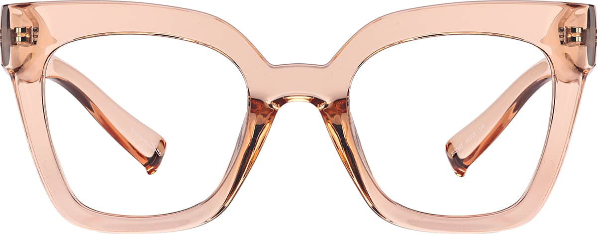 Front view of Cat-Eye Glasses 2037542 in Orange