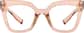 Front view of Cat-Eye Glasses 2037542 in Orange thumbnail