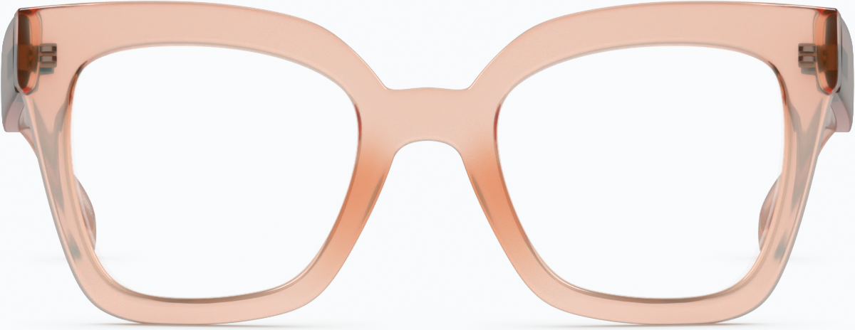 Front view of Cat-Eye Glasses 2037542 in Orange thumbnail