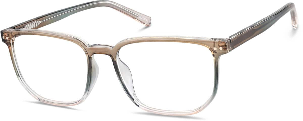 Angle view of Square Glasses 2037615 in Brown