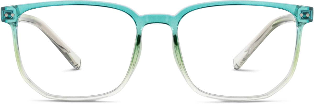 Front view of Square Glasses 2037616 in Blue