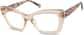Angle view of Cat-Eye Glasses 2037715 in Beige thumbnail