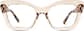 Front view of Cat-Eye Glasses 2037715 in Beige thumbnail