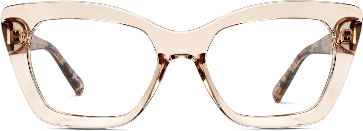Beige Cat-Eye Glasses