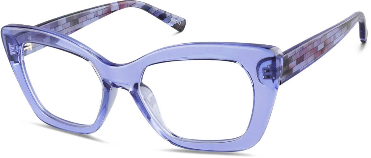 Angle view of Cat-Eye Glasses 2037717 in Purple