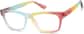 Angle view of Rectangle Glasses 2037829 in Rainbow thumbnail