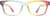 Front view of Rectangle Glasses 2037829 in Rainbow thumbnail