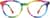 Front view of Kids' Round Glasses 2038129 in Rainbow thumbnail
