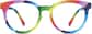 Front view of Kids' Round Glasses 2038129 in Rainbow thumbnail
