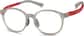 Angle view of Kids' Flexible Round Glasses 2038312 in Gray thumbnail