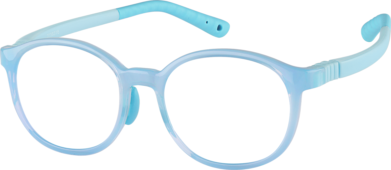Blue Kids' Flexible Round Glasses #2038316 | Zenni Optical