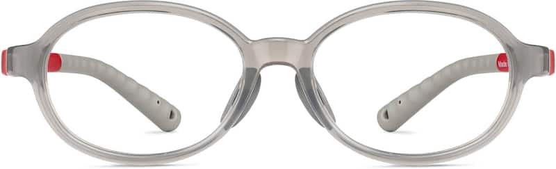 Gray Kids' Flexible Oval Glasses