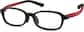 Angle view of Kids' Flexible Oval Glasses 2038521 in Black thumbnail