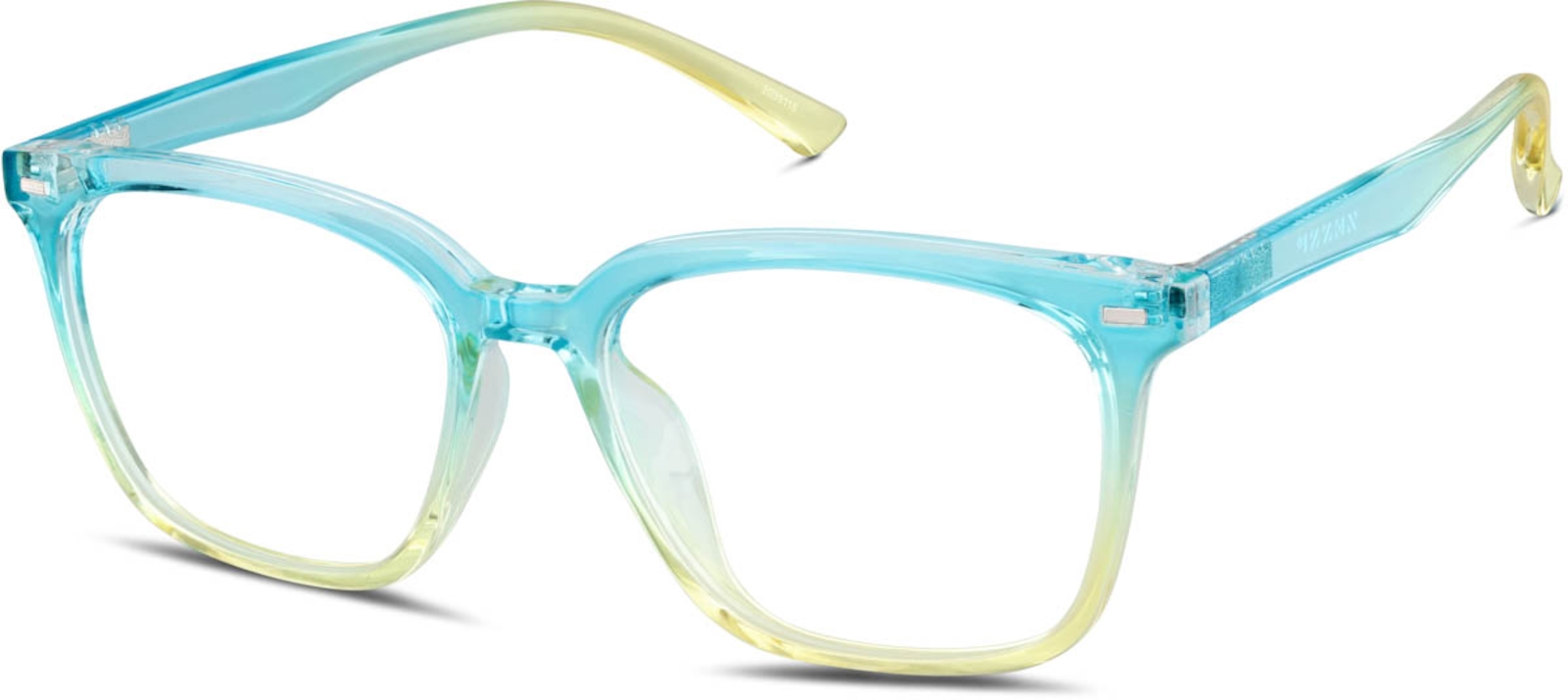 Zenni Square Prescription Glasses Blue Eco Full Rim Frame