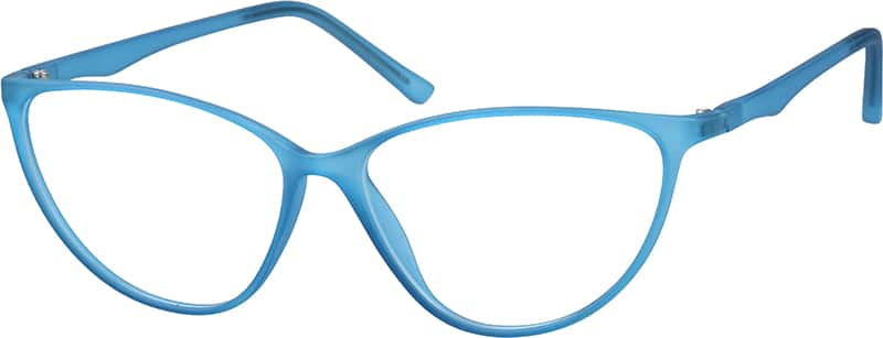 Angle view of Cat-Eye Glasses 203916 in Blue