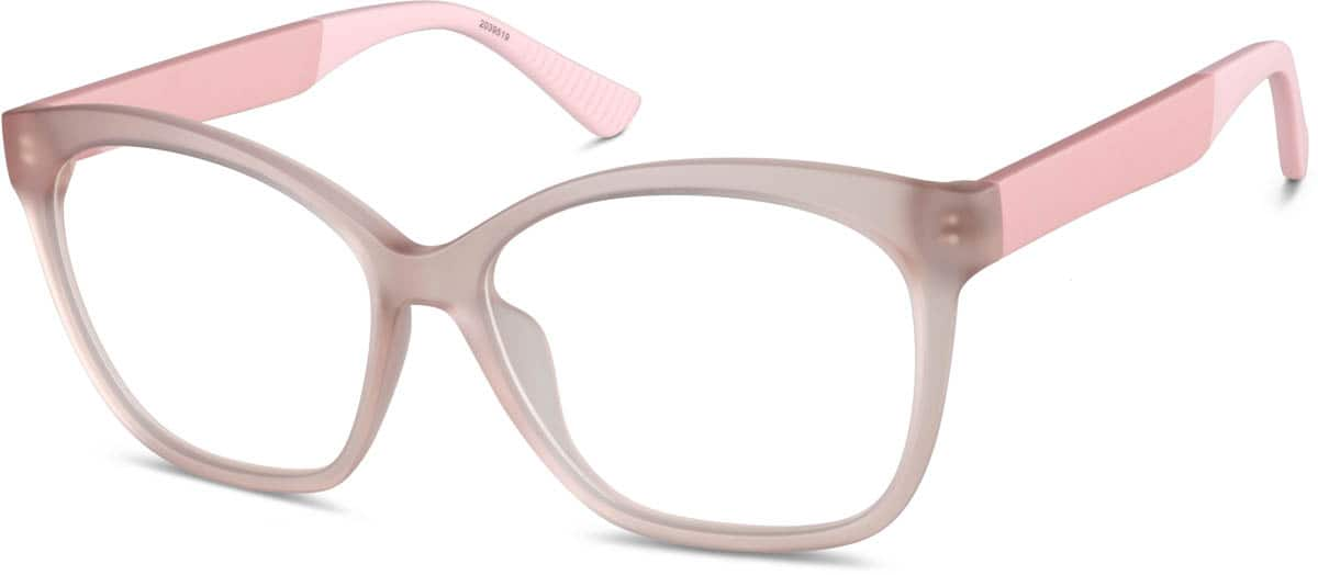 Angle view of Square Glasses 2039519 in Pink