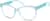 Angle view of Square Glasses 2039524 in Blue thumbnail