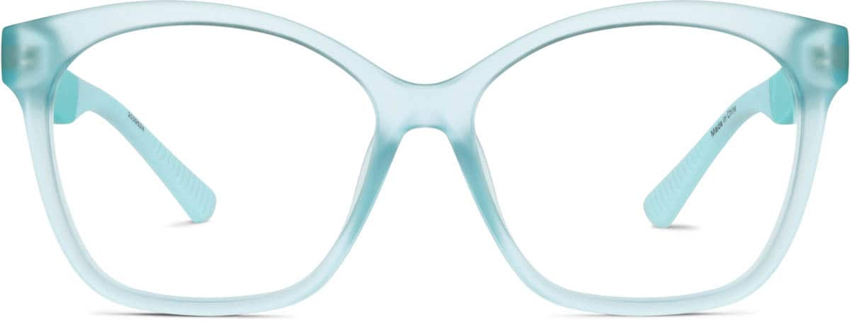 Front view of Square Glasses 2039524 in Blue