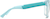 Side view of Square Glasses 2039524 in Blue thumbnail