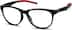 Oval Glasses 2039721 in Black/Red
