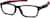 Angle view of Rectangle Glasses 2039821 in Black thumbnail