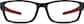 Front view of Rectangle Glasses 2039821 in Black thumbnail