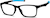 Angle view of Rectangle Glasses 2039921 in Black thumbnail