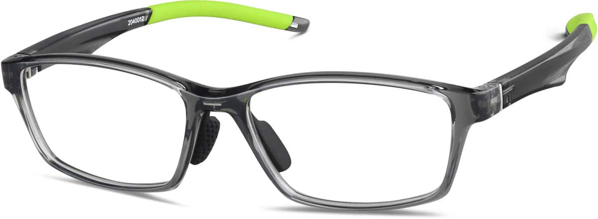 Angle view of Rectangle Glasses 2040012 in Gray