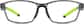 Front view of Rectangle Glasses 2040012 in Gray thumbnail