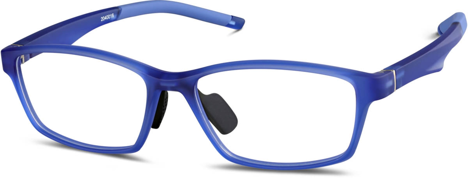Zenni Rectangle Prescription Glasses Blue Plastic Full Rim Frame