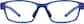 Front view of Rectangle Glasses 2040016 in Blue thumbnail