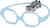 Angle view of Kids' Square Glasses 2040516 in Blue thumbnail
