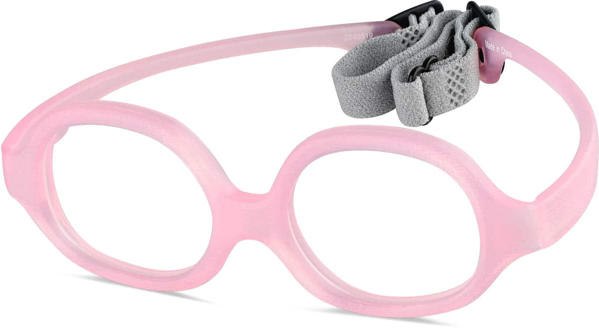 Angle view of Kids' Square Glasses 2040519 in Pink